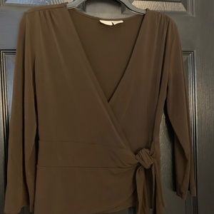 Brown Wrap Top